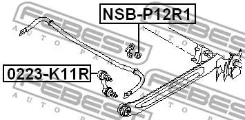 Febest NSB-P12R1 Втулка стабилизатора
