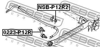 Febest NSB-P12R2 Втулка стабилизатора