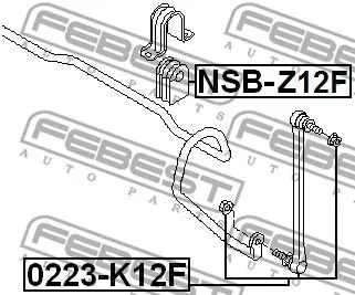 Febest NSB-Z12F Втулка стабилизатора