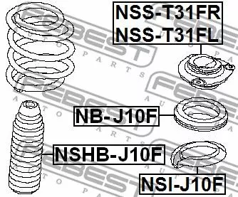 Febest NSHB-J10F Пыльник амортизатора