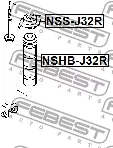 Febest NSHB-J32R Пыльник амортизатора