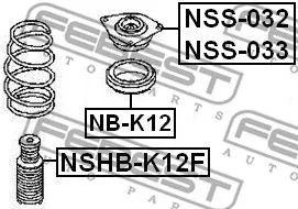 Febest NSHB-K12F Пыльник амортизатора