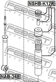 Febest NSHB-K12R Пыльник амортизатора