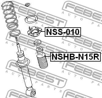 Febest NSHB-N15R Пыльник амортизатора