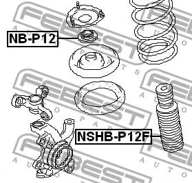 Febest NSHB-P12F Пильовики амортизатора
