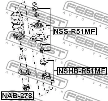 Febest NSHB-R51MF Пыльник амортизатора