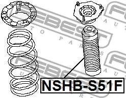 Febest NSHB-S51F Пыльник амортизатора