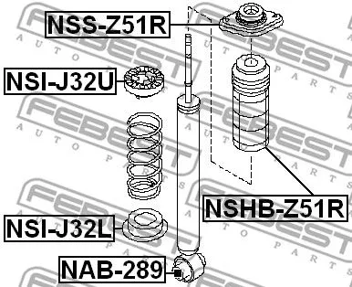 Febest NSHB-Z51R Пыльник амортизатора