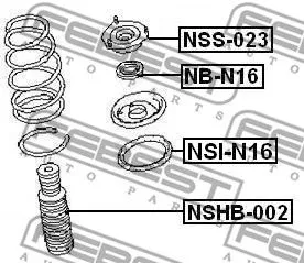 Febest NSS-023 Опора амортизатора