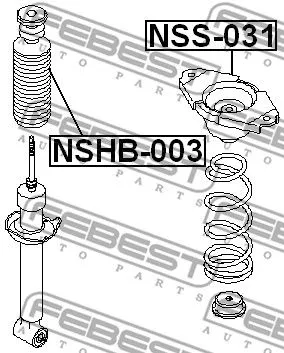 Febest NSS-031 Опора амортизатора