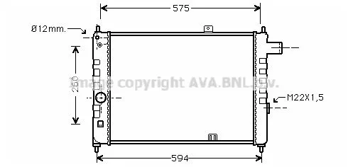 AVA QUALITY COOLING OL 2055 Радиатор охлаждения двигателя