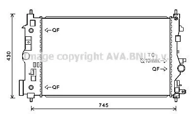 AVA QUALITY COOLING OL2546 Радіатор охолодження двигуна