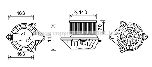 AVA QUALITY COOLING OL8624 Вентилятор салону