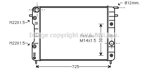 AVA QUALITY COOLING OLA 2202 Радиатор охлаждения двигателя