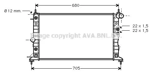 AVA QUALITY COOLING OLA 2220 Радиатор охлаждения двигателя