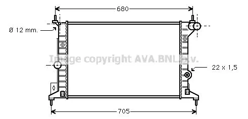 AVA QUALITY COOLING OLA 2242 Радіатор охолодження двигуна