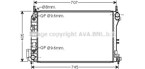 AVA QUALITY COOLING OLA 2341 Радиатор охлаждения двигателя