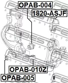 Febest OPAB-005 Сайлентблок рычага