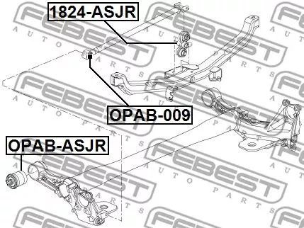 Febest OPAB-ASJR Сайлентблок задней балки