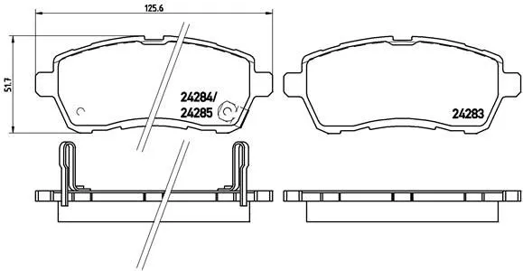 Brembo P16 013 Гальмівні колодки