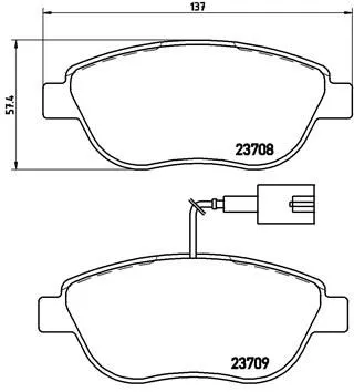 Brembo P23 087 Гальмівні колодки