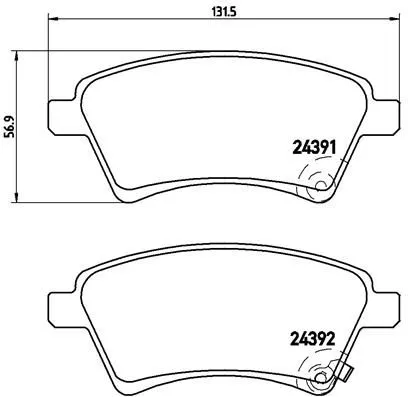 Brembo P23 105 Гальмівні колодки