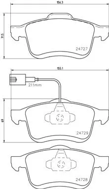 Brembo P23 130 Гальмівні колодки