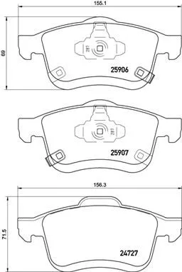 Brembo P23 155 Гальмівні колодки