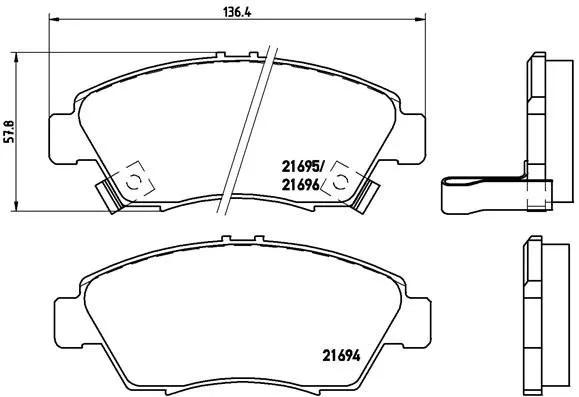 Brembo P28 023 Гальмівні колодки