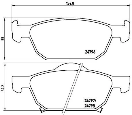 Brembo P28 044 Гальмівні колодки