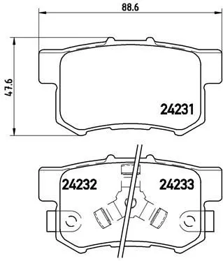 Brembo P28 051 Гальмівні колодки