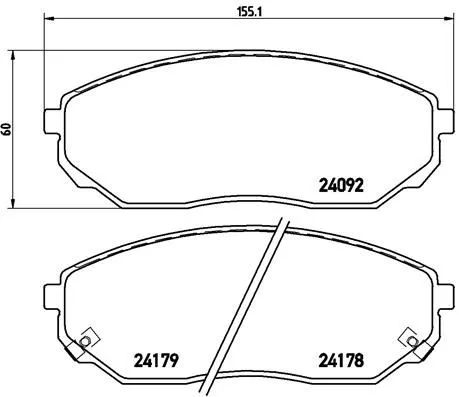 Brembo P30 019 Тормозные колодки