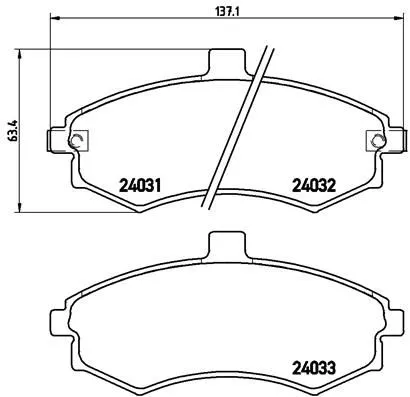 Brembo P30 020 Гальмівні колодки