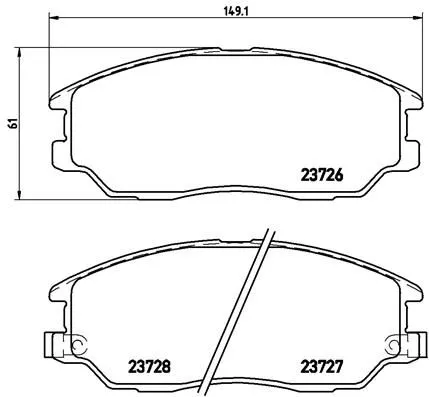 Brembo P30 028 Гальмівні колодки