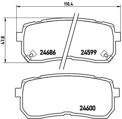 Brembo P30 035 Гальмівні колодки