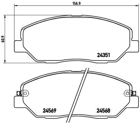 Brembo P30 036 Гальмівні колодки