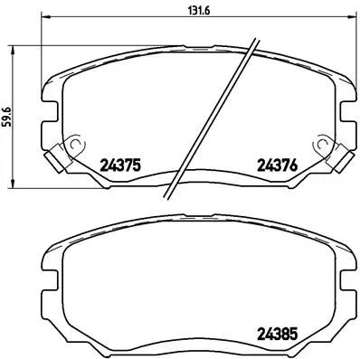 Brembo P30 038 Гальмівні колодки