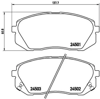 Brembo P30 039 Гальмівні колодки