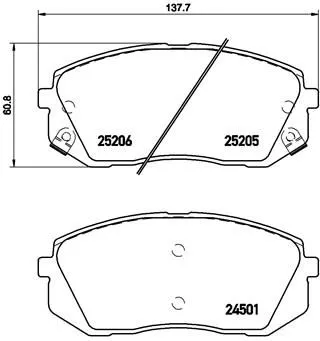 Brembo P30 056 Тормозные колодки