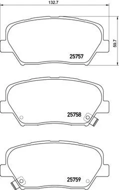 Brembo P30 070 Гальмівні колодки