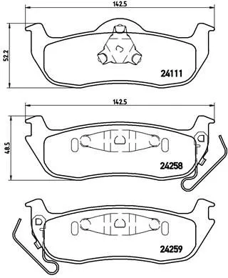 Brembo P37011 Гальмівні колодки