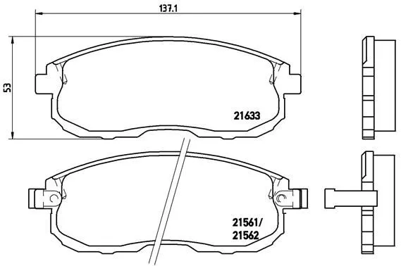 Brembo P56 021 Гальмівні колодки