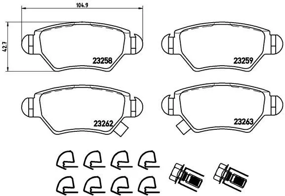 Brembo P59 031 Гальмівні колодки