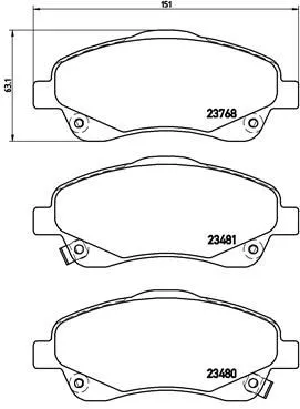 Brembo P83 046 Тормозные колодки