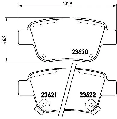 Brembo P83 047 Гальмівні колодки