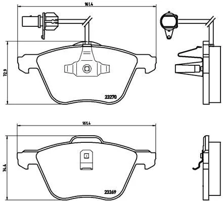 Brembo P85 061 Тормозные колодки