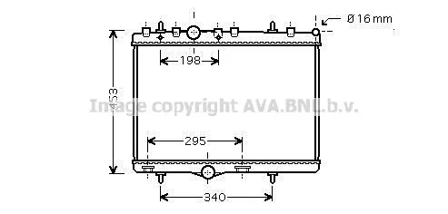 AVA QUALITY COOLING PEA 2255 Радиатор охлаждения двигателя