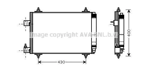 AVA QUALITY COOLING PEA5286D Радіатор кондиціонера