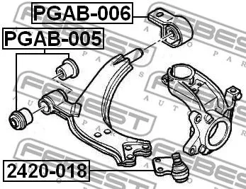 Febest PGAB-006 Сайлентблок рычага