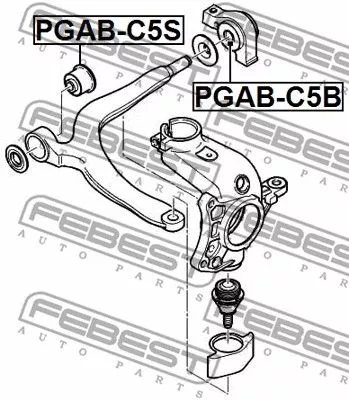Febest PGAB-C5B Сайлентблок рычага